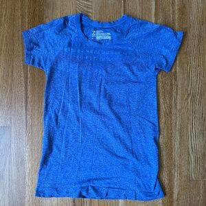 Zella Active Short Sleeve Shirt, Size Medium, Blue